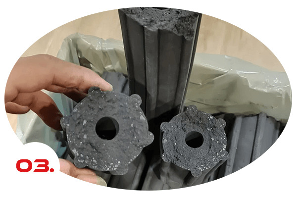 Hexagonal Charcoal Briquette